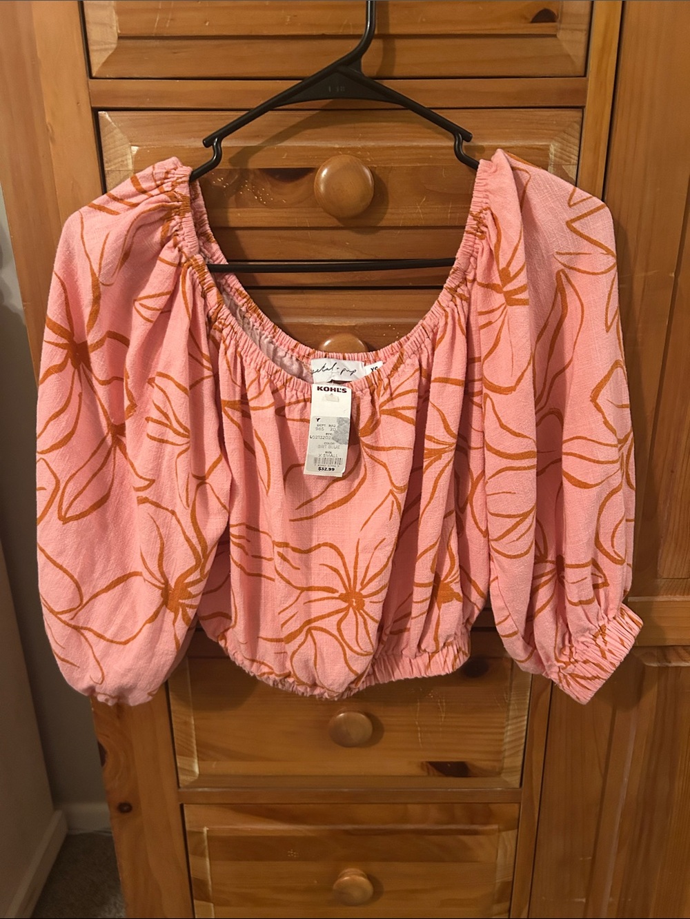 Kohl's Pink oversized top PTP 25